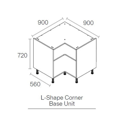 Excel-Cab L-Shape Corner Base Cabinet