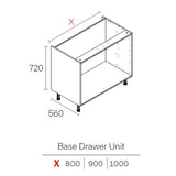 Excel-Cab Double Drawer Base Cabinets