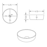 Round Countertop Basin 415mm - Arabella