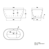 Freestanding Double Ended Bath - Lisbon