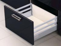 Pan Drawer Topslide Soft Close Boxed Drawer Grey