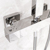 Chrome Thermostatic Mixer Shower with Square Overhead & Hand Shower - Vira