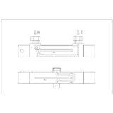 Chrome Thermostatic Mixer Shower with Square Overhead & Hand Shower - Vira