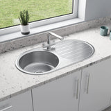 Sauber Round Inset Stainless Steel Kitchen Sink - Single Bowl
