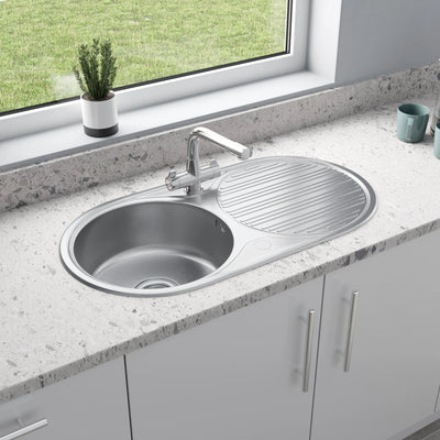 Sauber Round Inset Stainless Steel Kitchen Sink - Single Bowl