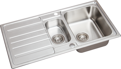 Sauber Prima Inset Stainless Steel Kitchen Sink - 1.5 Bowl