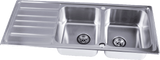 Sauber Prima Inset Stainless Steel Kitchen Sink - 2 Bowl