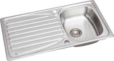Essentials Inset Stainless Steel Kitchen Sink - Single Bowl