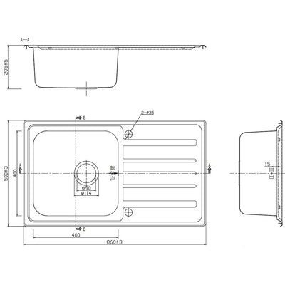 Sauber Inset Stainless Steel Kitchen Sink - Single Bowl