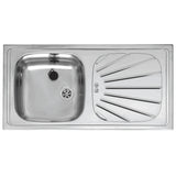 Reginox Alpha10 Inset Stainless Steel Kitchen Sink - Single Bowl with Waste Included
