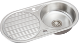 Sauber Round Inset Stainless Steel Kitchen Sink - Single Bowl
