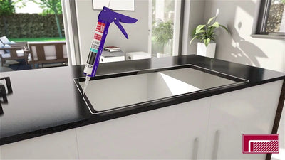 Reginox Comfort Integrated Stainless Steel Kitchen Sink - 0.5 Bowl With Waste