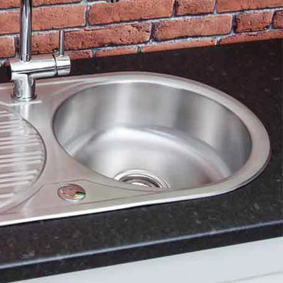 Sauber Round Inset Stainless Steel Kitchen Sink - Single Bowl
