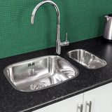 Reginox Comfort Integrated Stainless Steel Kitchen Sink - 0.5 Bowl With Waste