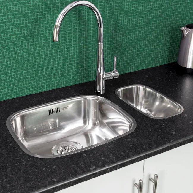 Reginox Comfort Integrated Stainless Steel Kitchen Sink - 0.5 Bowl With Waste