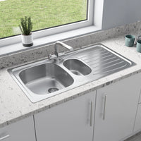 Essentials Inset Stainless Steel Kitchen Sink - 1.5 Bowl