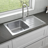 Sauber Inset Stainless Steel Kitchen Sink - Single Bowl