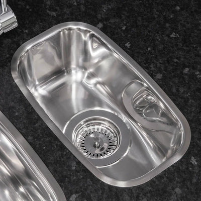 Reginox Comfort Integrated Stainless Steel Kitchen Sink - 0.5 Bowl With Waste