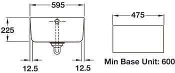 Sink, Single Bowl, Leisure Belfast CBL595WH